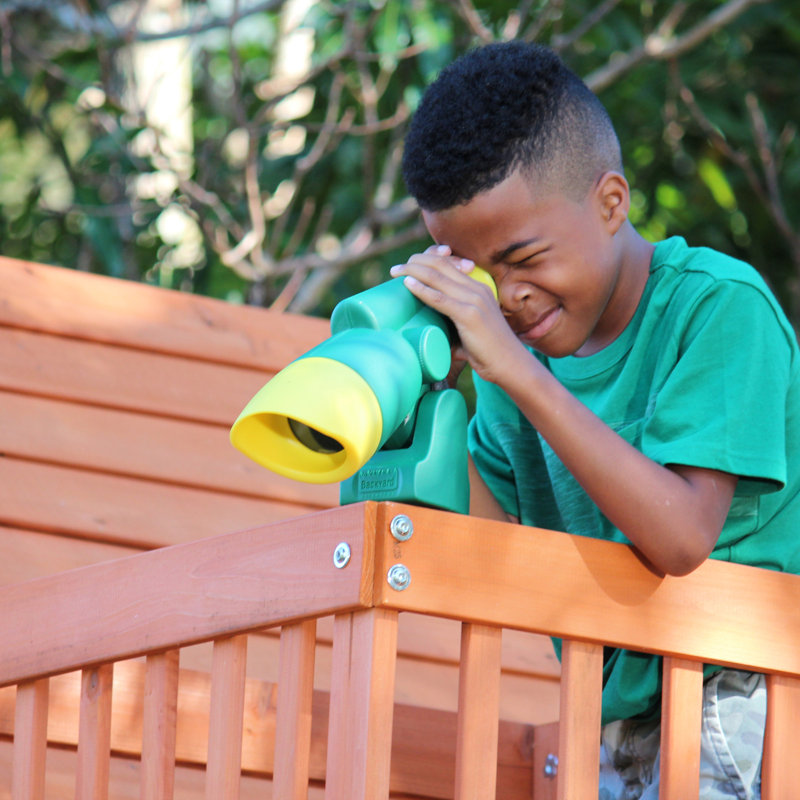 Backyard Discovery Skyfort II All Cedar Swing Set & Reviews Wayfair